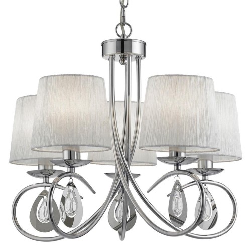 Wytworna, pięciopunktowa lampa wisząca Angelique
