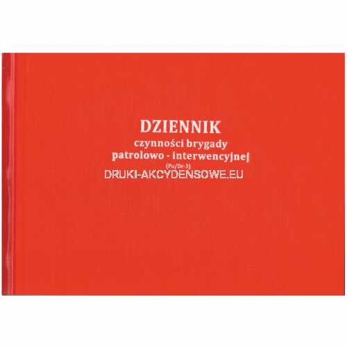 Dziennik czynności brygady patrolowo-interwenycyjnej [Pu/Dr-3]