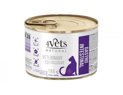4Vets Natural Gastro Intestinal Cat 185g - dla kota na żołądek i jelita