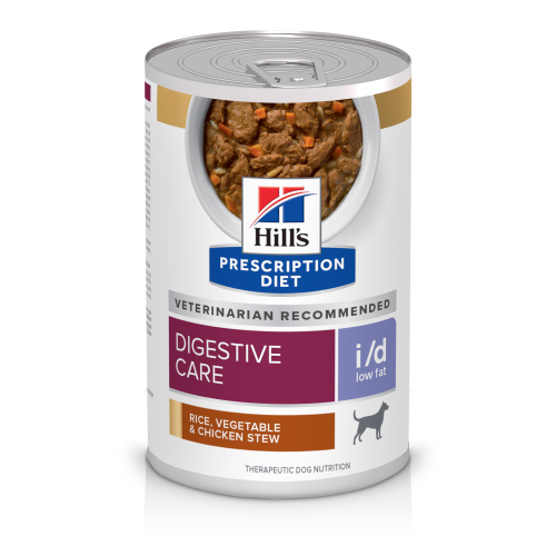 Hill's PD i/d Low Fat Stews 354 g - mokra karma dla psa z hiperlipidemią oraz schorzeniami trzustki