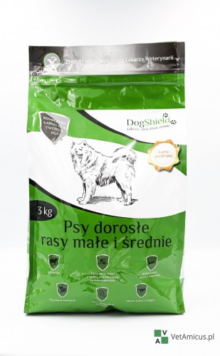 DogShield Psy Dorosłe rasy małe i średnie 3 kg
