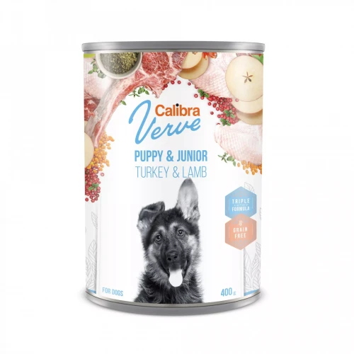 Calibra Verve GF Junior Turkey Lamb 400 g- mokra karma dla psa z indykiem i jagnięciną