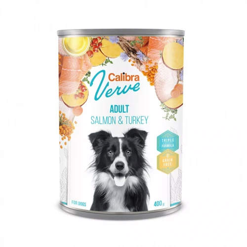 Calibra Verve GF Adult salmon turkey 400 g - mokra karma dla psa z łososiem i indykiem