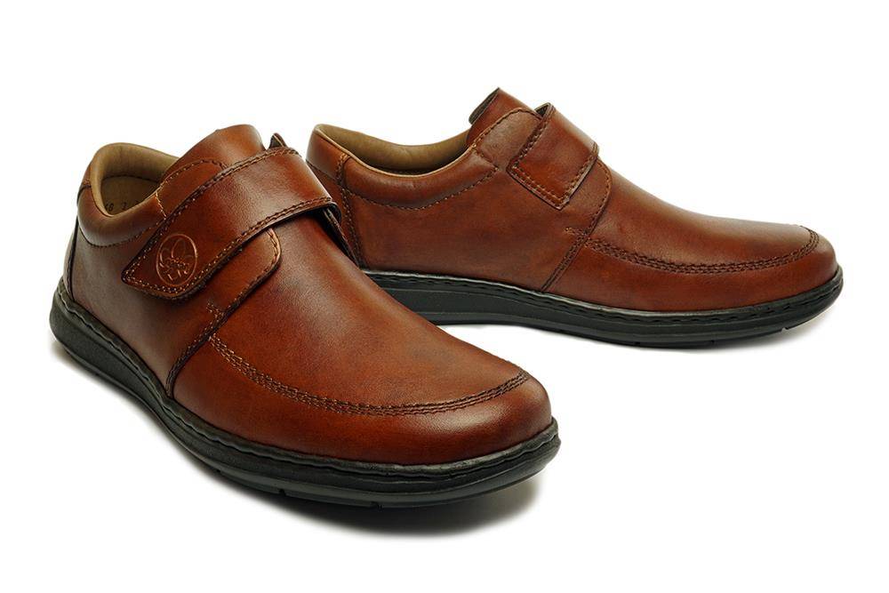 RIEKER 17372-24 brown, półbuty męskie - Rieker