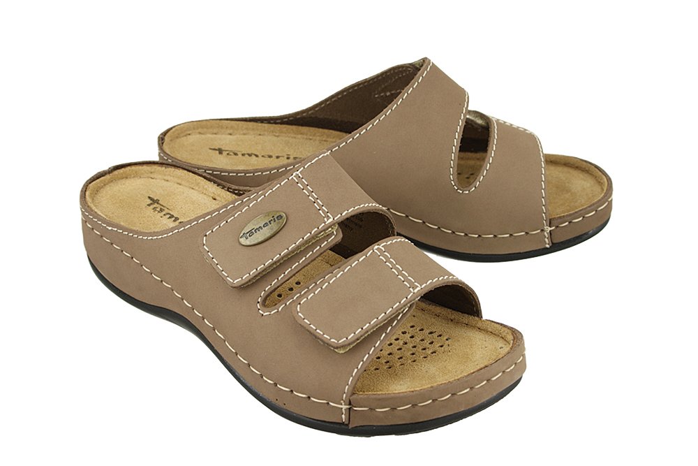 TAMARIS 27510-26 341 taupe, klapki profilaktyczne damskie - Tamaris