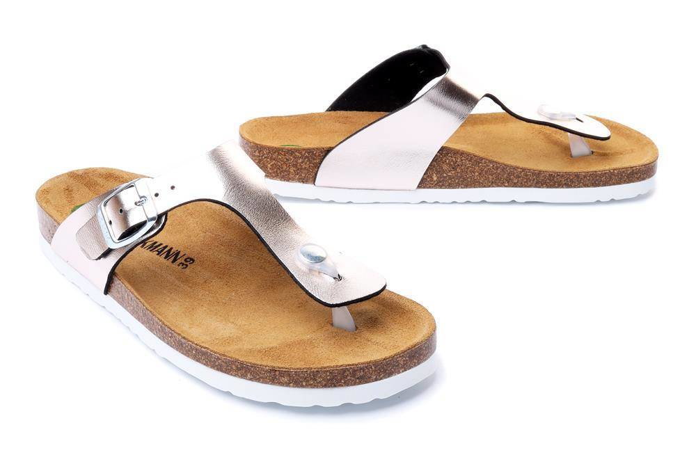 DR. BRINKMANN 701395-82 gold, klapki/japonki profilaktyczne damskie - Dr. Brinkmann