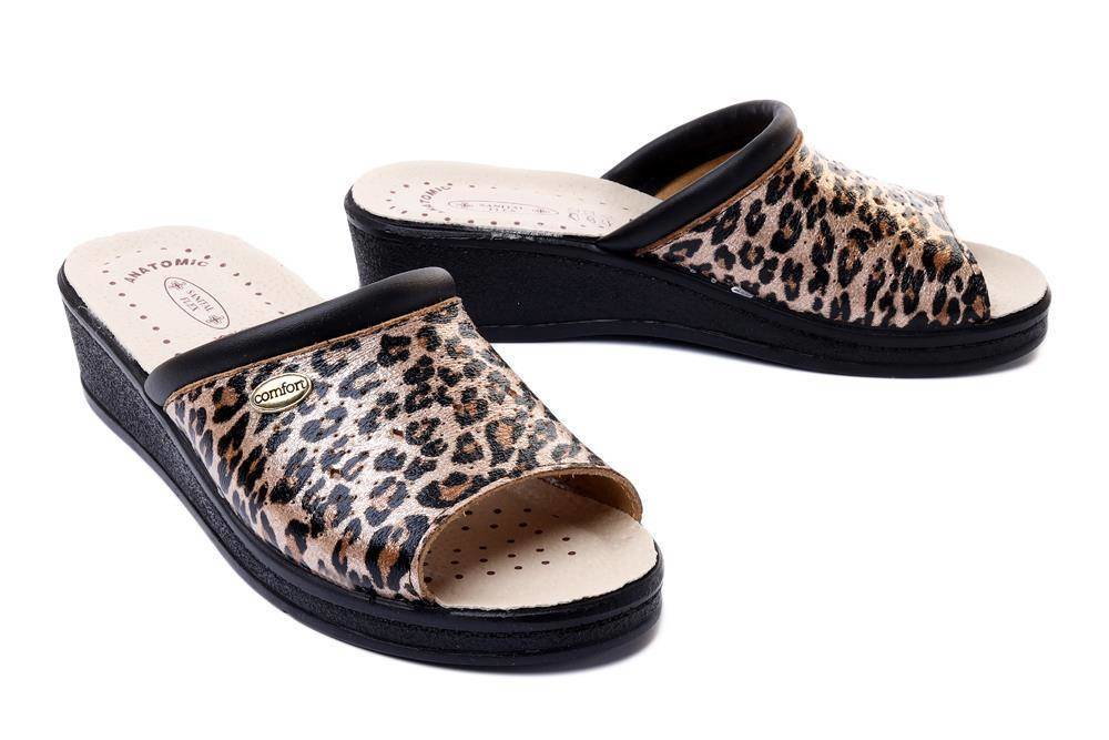 SANITAL FLEX 698/I safari gold, klapki profilaktyczne damskie - Sanital Flex
