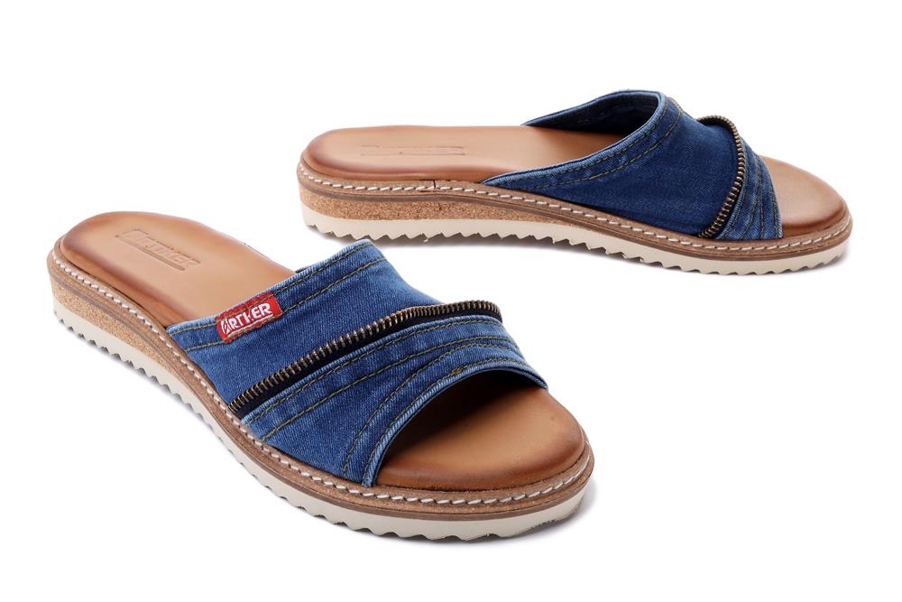ARTIKER RELAKS 50C0257 jeans, klapki damskie - Artiker Relaks
