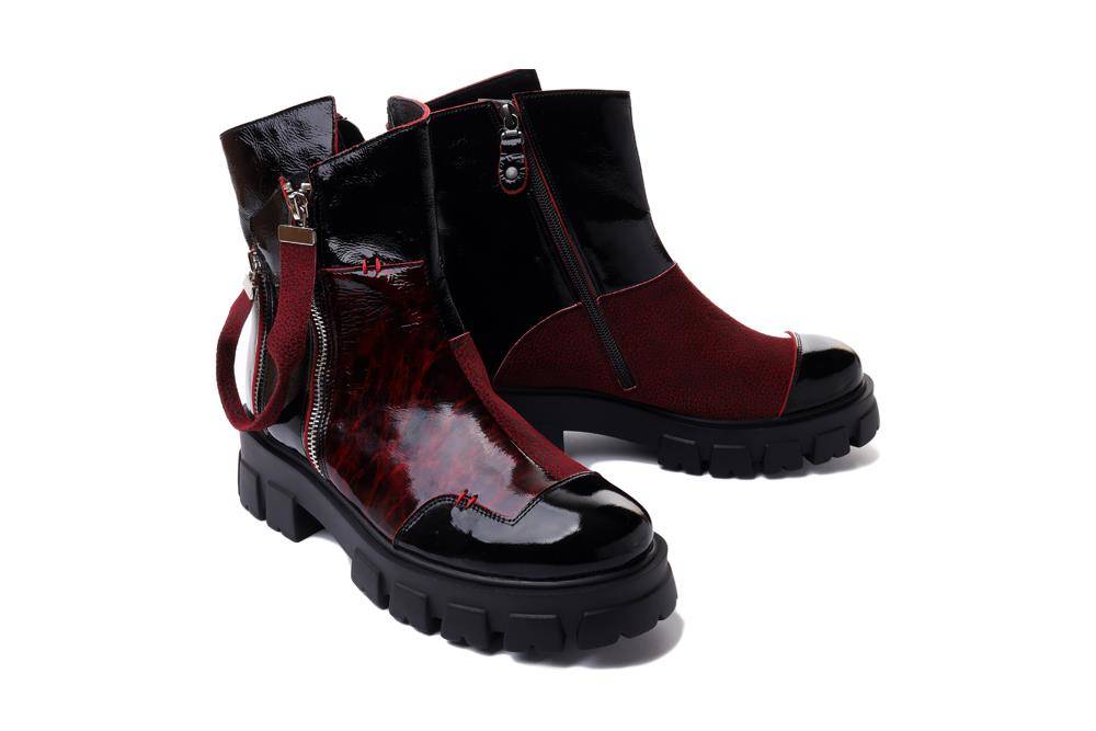 MACIEJKA 05137-33/00-7 Bordo2, botki damskie - Maciejka