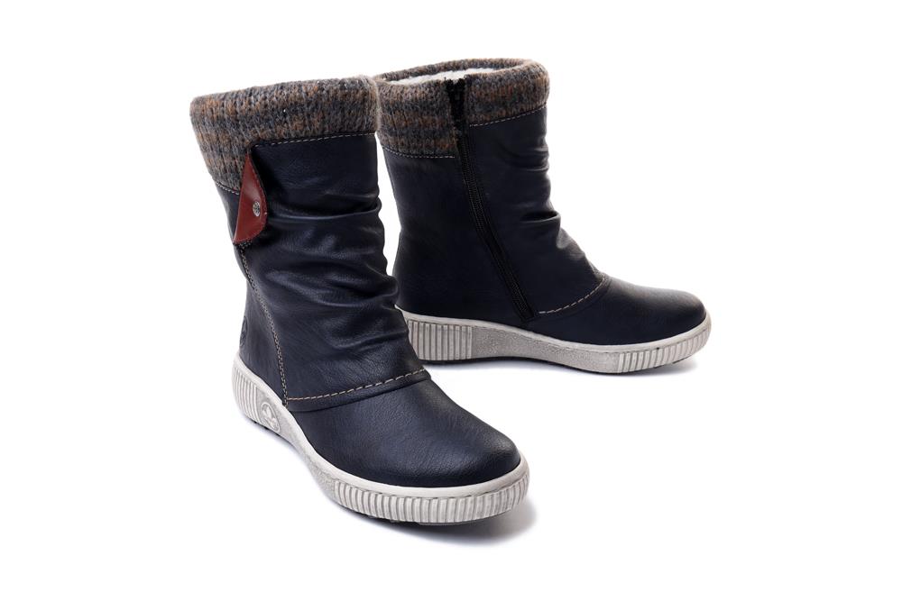 RIEKER Z6693-14 blue, kozaki damskie - Rieker