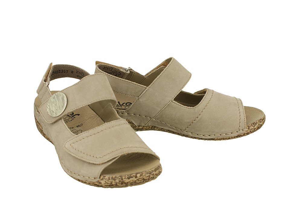 RIEKER V7272-42 grey, sandały damskie - Rieker