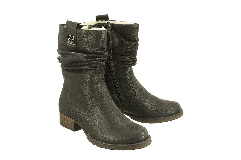 RIEKER Z9583-00 black, kozaki damskie - Rieker