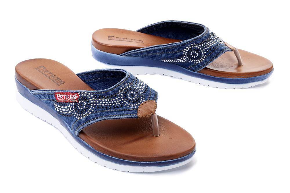 ARTIKER RELAKS 42C0207 jeans, klapki/japonki damskie - Artiker Relaks