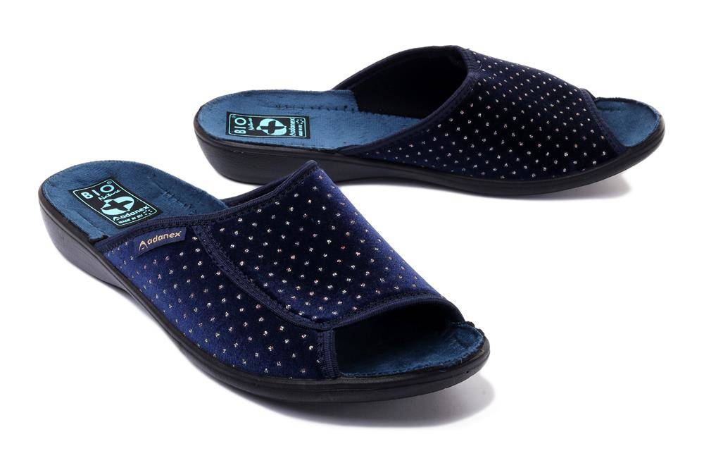 ADANEX DIANA 26682 DIK1 granatowy, kapcie damskie - Adanex