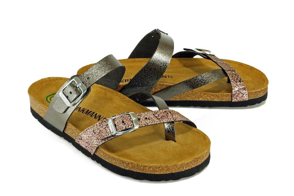 DR. BRINKMANN 701480-9 anthrazit, klapki, japonki profilaktyczne damskie - Dr. Brinkmann
