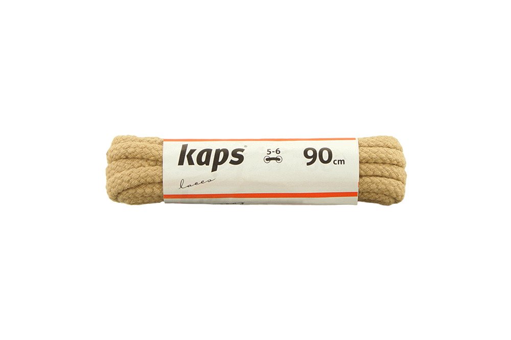 KAPS Sznurowadła 90 cm 09_090_200_0010 beżowe, sznurowadła bawełniane, okrągłe - Kaps