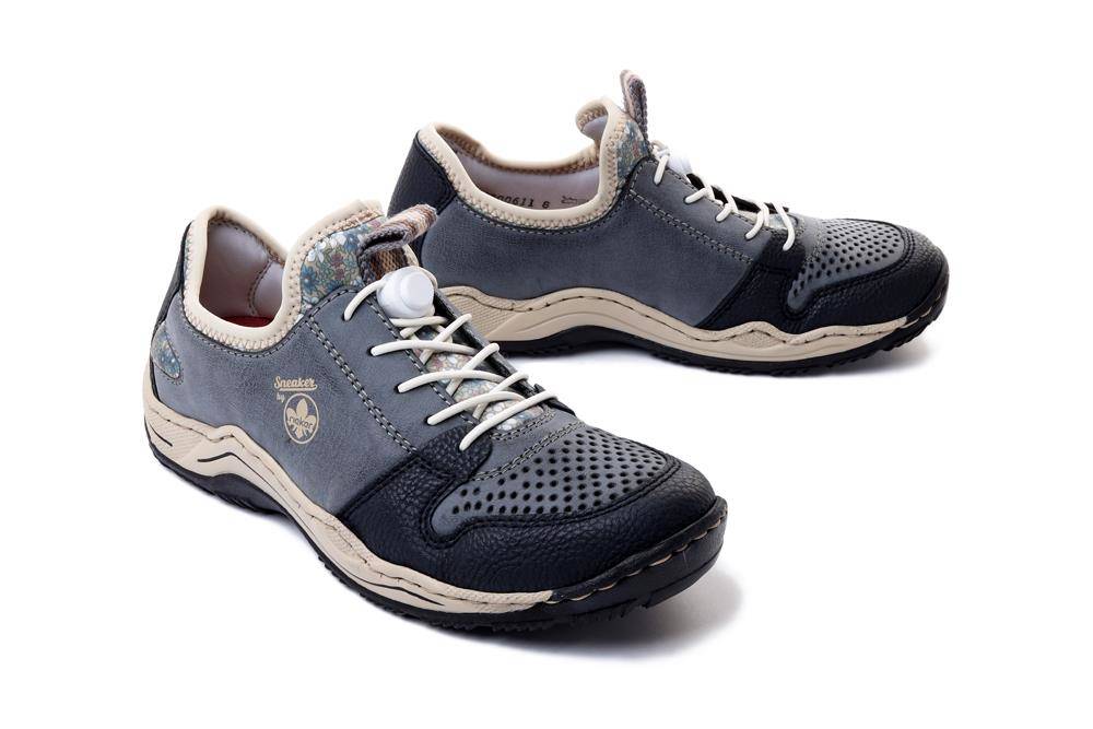 RIEKER L0538-14 blue, półbuty damskie - Rieker