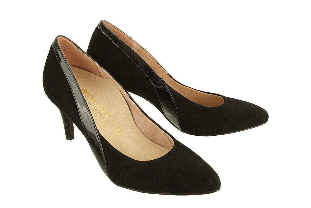 TAMARIS 22405-20 023 black/black, czółenka damskie - Tamaris
