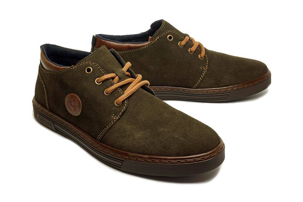RIEKER B4941-26 brown, półbuty męskie - Rieker