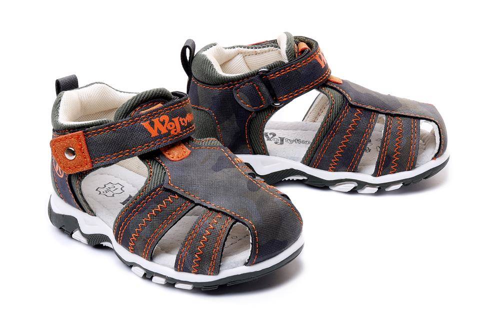 WOJTYŁKO 2S41121 khaki, sandały dziecięce, rozmiary: 24-27 - Wojtyłko