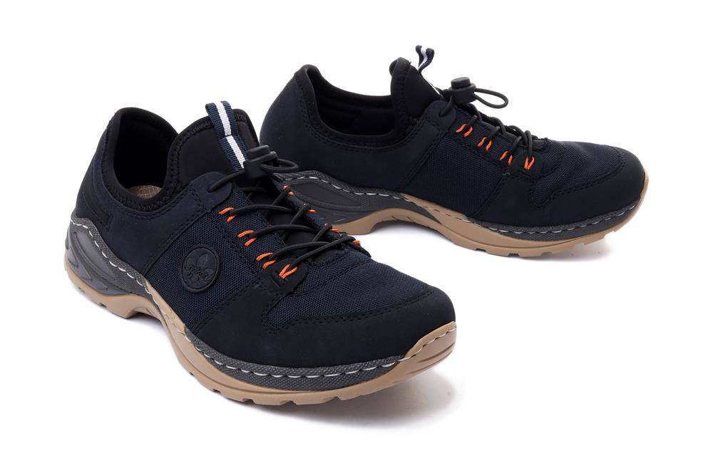 RIEKER M0564-14 blue, półbuty damskie - Rieker