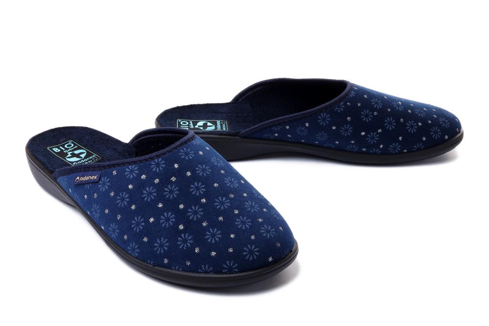 ADANEX DIL3 DIANA 26723 GR/CZ granatowy/czarny, kapcie/klapki damskie - Adanex