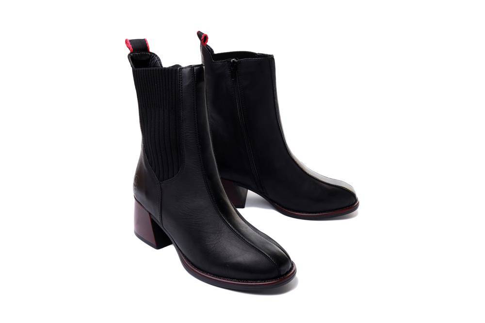 RIEKER 79370-00 black, botki damskie - Rieker