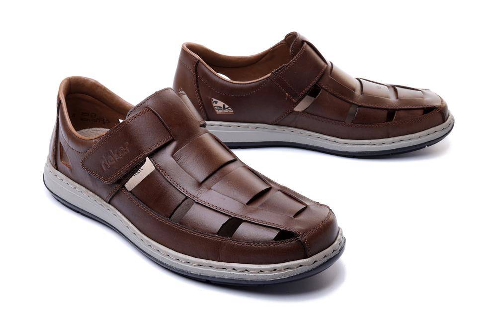 RIEKER 17387-25 brown, sandały/półbuty męskie - Rieker