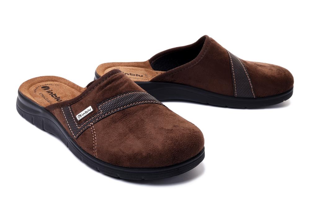 INBLU BG-42 043 ciemny brąz, kapcie/klapki męskie - Inblu