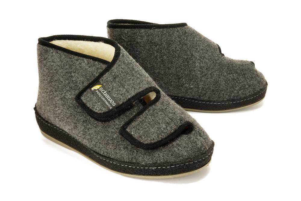 SCHAWOS 270004-9 anthrazit/schwarz, kapcie męskie - Schawos