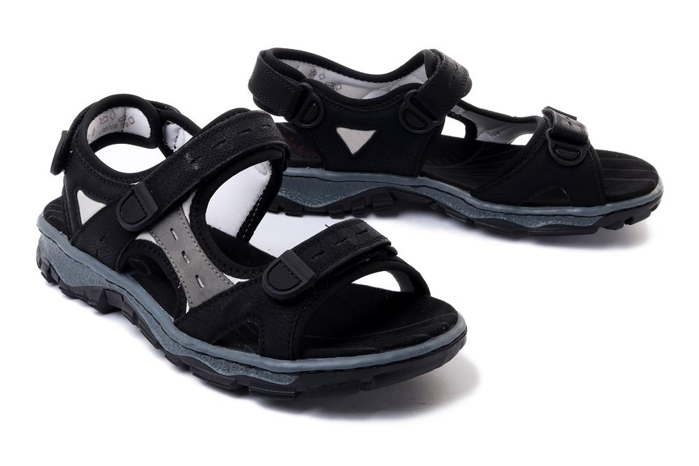 RIEKER 68872-00 black, sandały damskie - Rieker