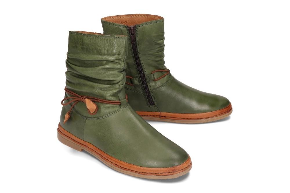 MANITU 991386-7 olive, trzewiki damskie - Manitu