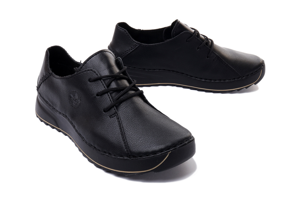 RIEKER 51515-00 black, półbuty damskie - Rieker