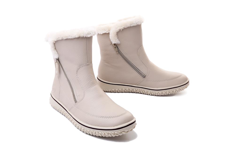 RIEKER Z4281-60 beige, botki damskie - Rieker