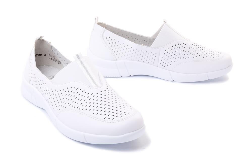 RIEKER SNEAKER N2125-80 white, półbuty sportowe damskie - Rieker