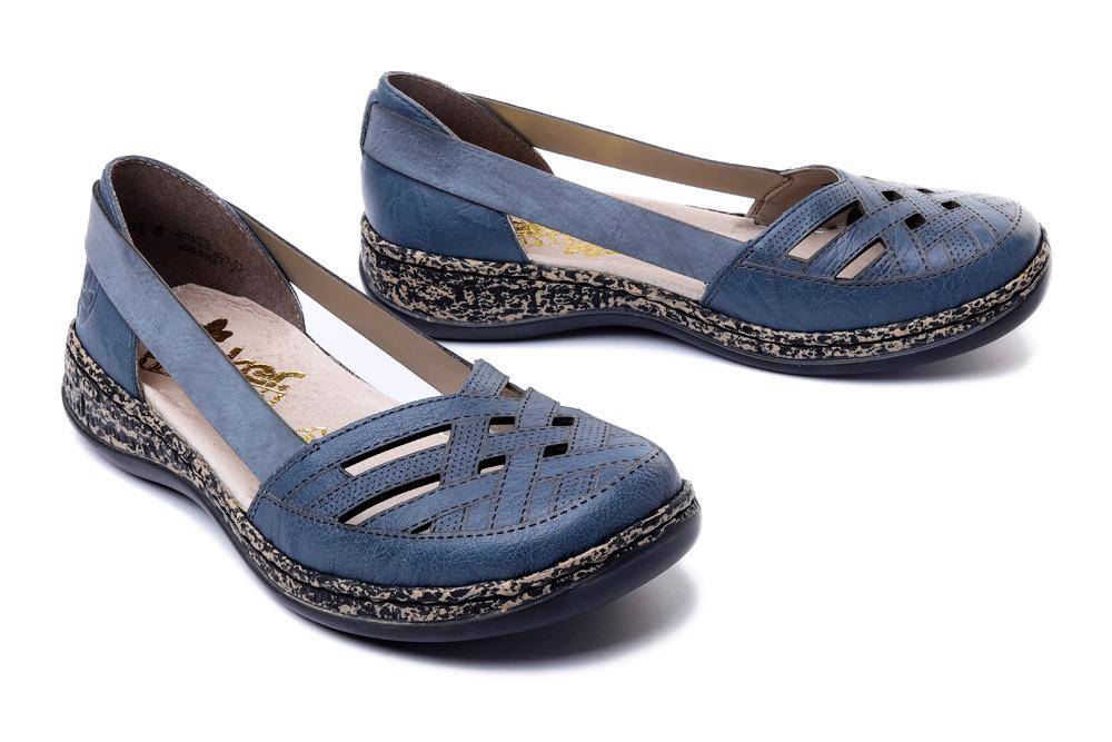RIEKER 46358-12 blue, sandały damskie - Rieker