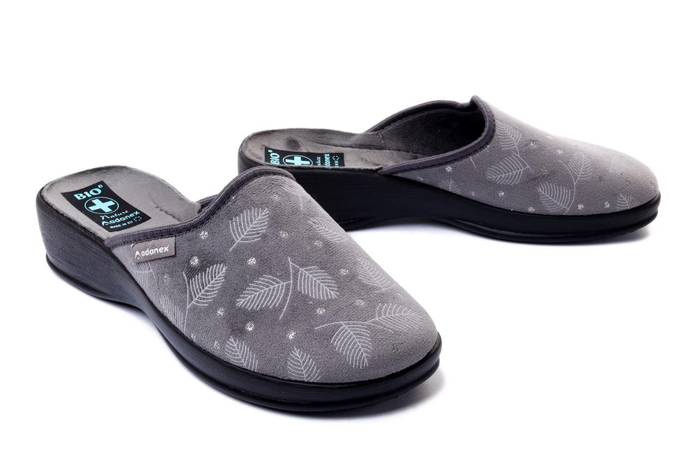 ADANEX DAL2 DAISY 26749 SZ/CZ szary/czarny, kapcie/klapki damskie - Adanex