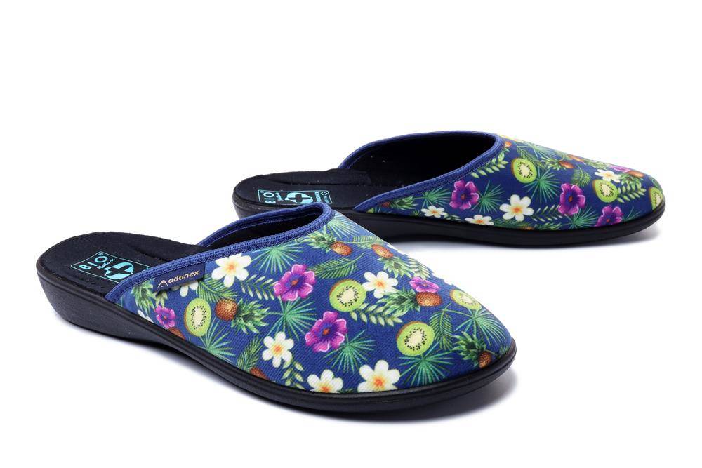 ADANEX DIL3 DIANA 26060 ZI/CZ zielony/czarny, kapcie/klapki damskie - Adanex