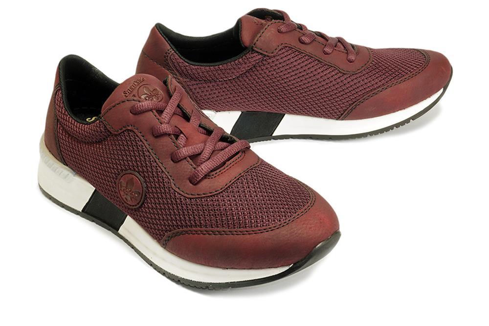 RIEKER N7630-36 red, półbuty/sneakersy damskie - Rieker