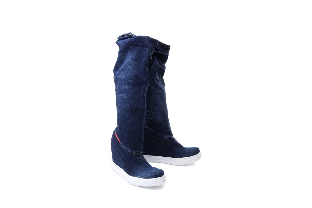 LANQIER 41C210 jeans, kozaki damskie - Lanqier