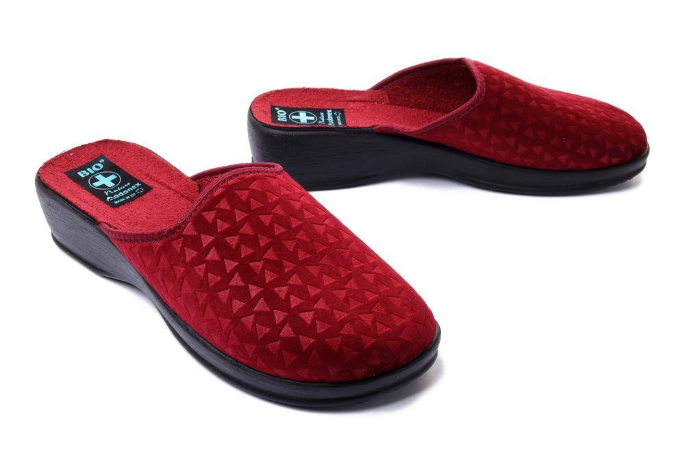 ADANEX DAL2 DAISY 26715 BO/CZ bordowy/czarny, kapcie/klapki damskie - Adanex