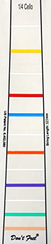 Oznaczenia na Podstrunnicy DON`T FRET 107, dla 1/4 Wiolonczela, z 12 linii