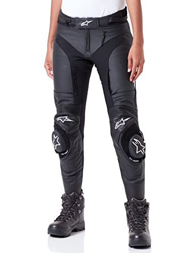 Alpinestars Missile V3 motocyklowe spodnie skórzane (czarne/białe, 46)