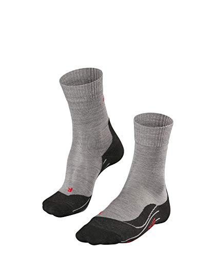 Falke TK5 skarpety damskie, mieszanka wełny merynosów, 1 opakowanie szary Grau (Light Grey 3403) 37-38