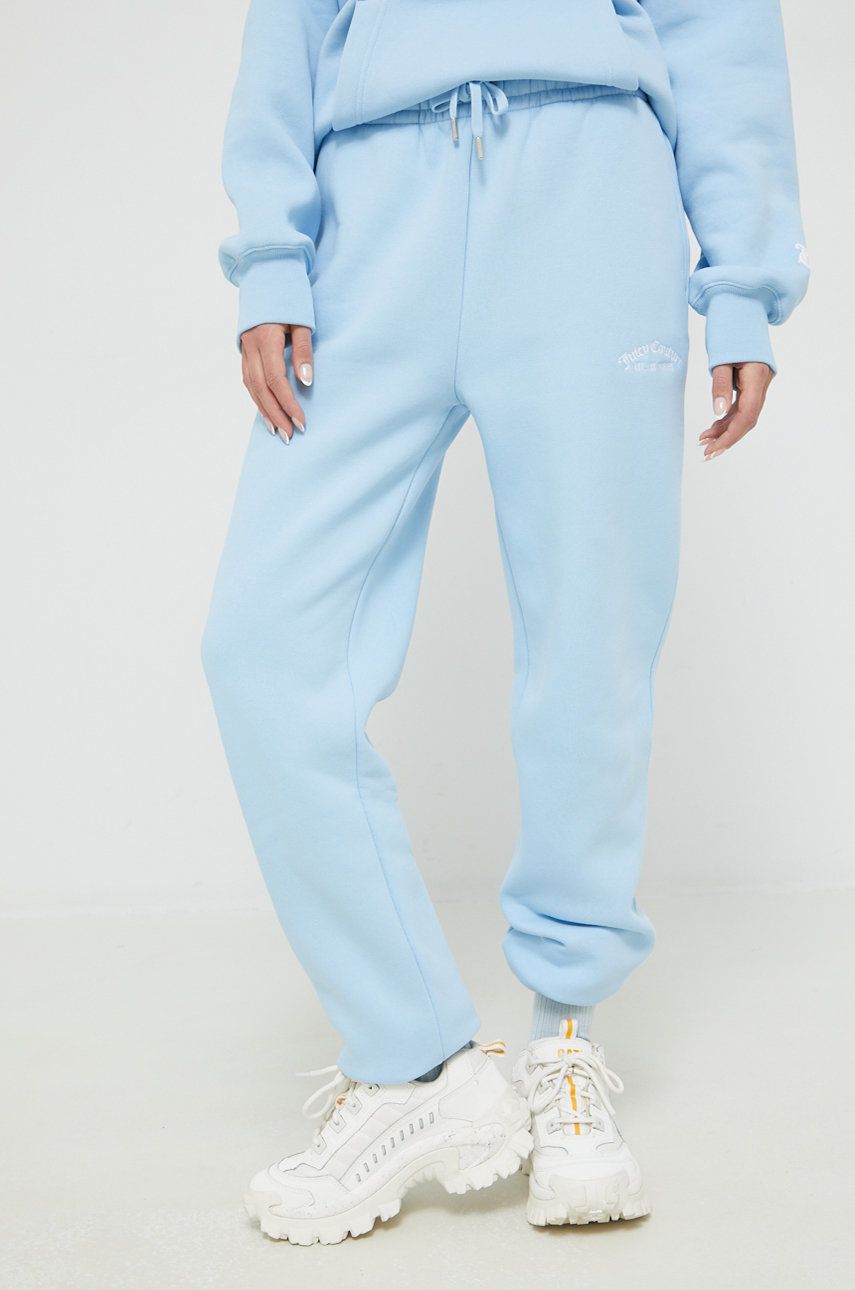Juicy Couture spodnie dresowe Wendy damskie kolor niebieski z aplikacją