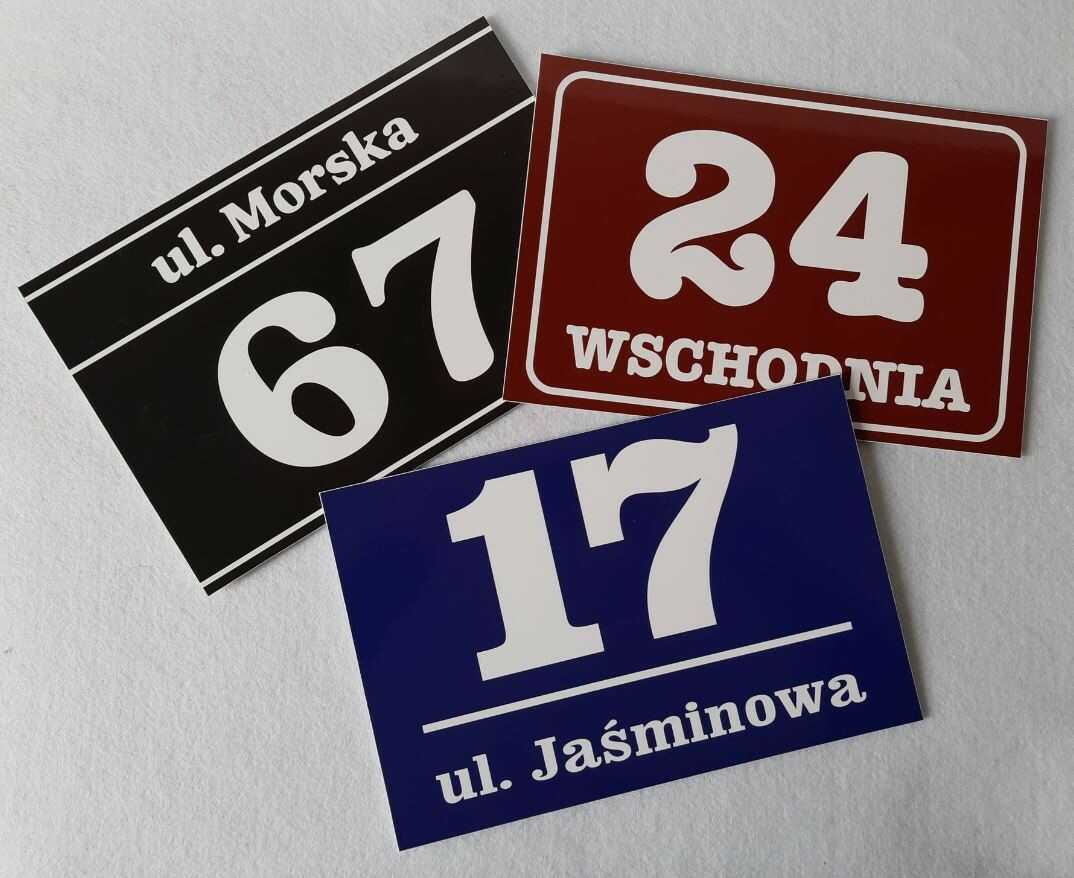 Klasyczna tabliczka z numerem domu - wzory do wyboru