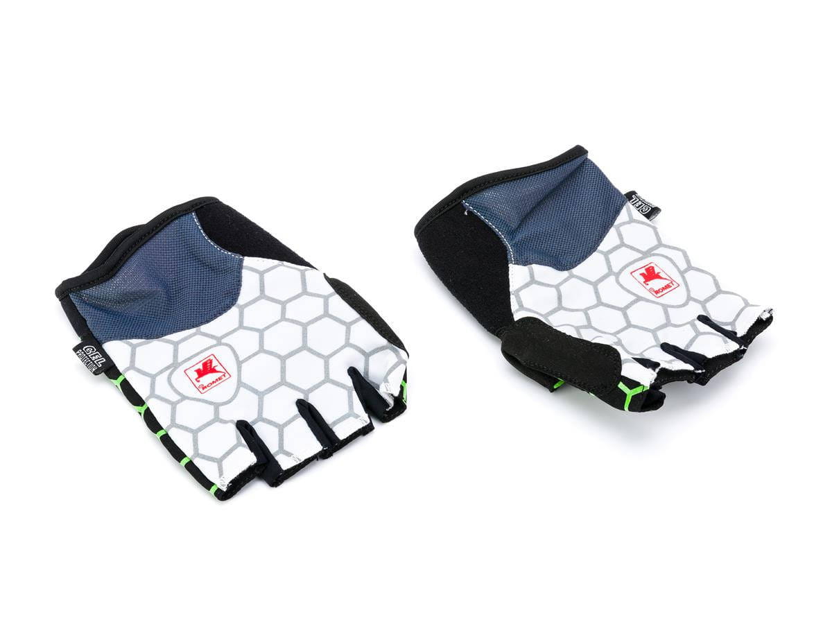 Rękawiczki rowerowe ROMET REFLEX  biało szare et/logo Romet roz. XL
