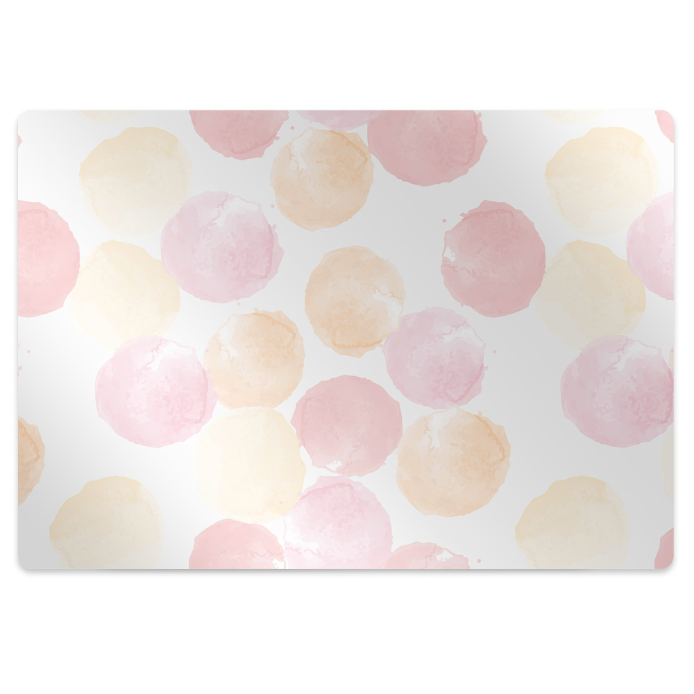 Mata pod fotel ochrona paneli Pastelowe kropki 120x90 cm
