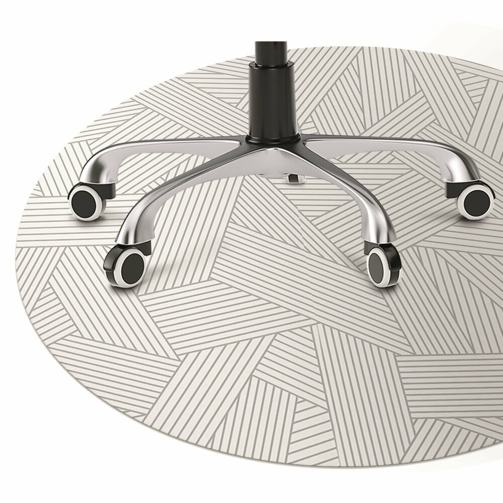 Mata pod fotel biurowy Wzór ornament fi100 cm
