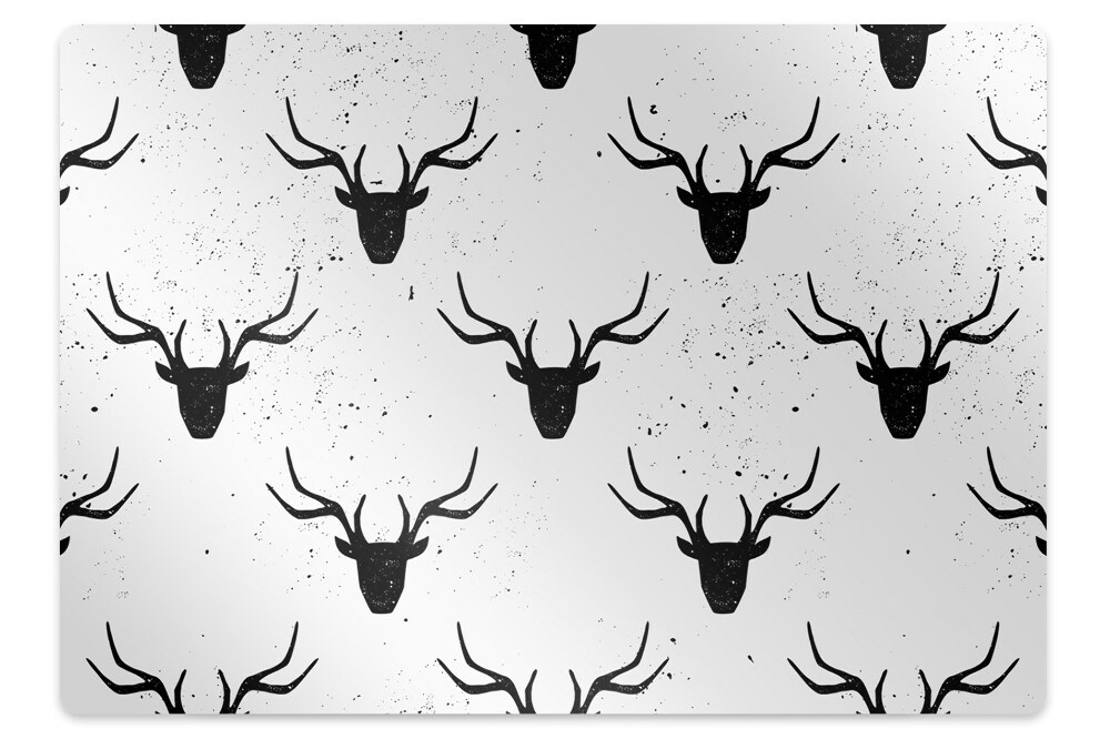 Podkładka pod fotel Czarne jelenie wzór 120x90 cm